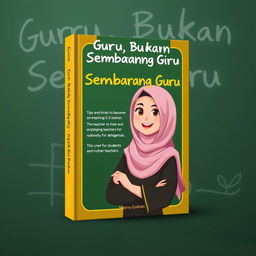 Create a book cover titled 'Guru, Bukan Sembarang Guru'