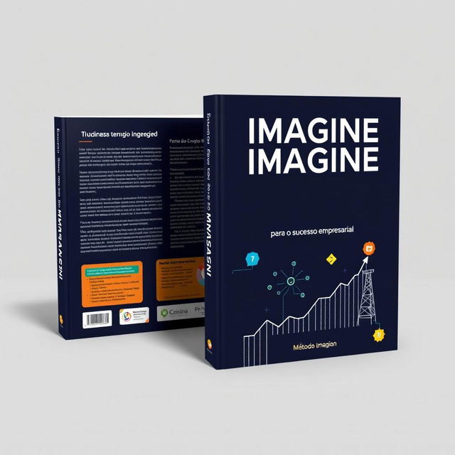 Create a book cover featuring the title 'Método IMAGINE para o sucesso empresarial'