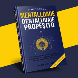 Design a book cover with the title 'MENTALIDADE e PROPÓSITO - Os 10 passos da transformação de sonhos em negócios milionários'