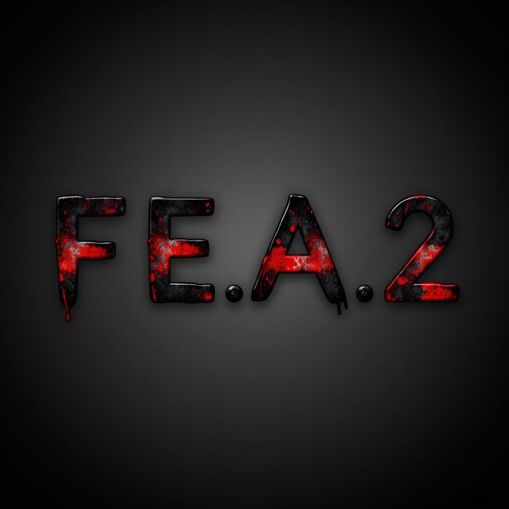 Create a horror-themed text image in PNG format with the letters 'F