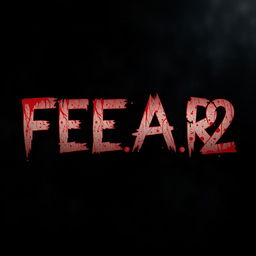 Create a horror-themed text image in PNG format with the letters 'F