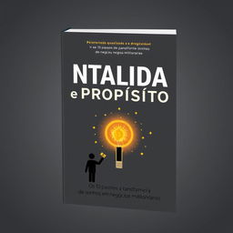 Create a book cover featuring the title 'MENTALIDADE e PROPÓSITO - Os 10 passos da transformação de sonhos em negócios milionários'