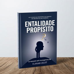 Create a book cover featuring the title 'MENTALIDADE e PROPÓSITO - Os 10 passos da transformação de sonhos em negócios milionários'