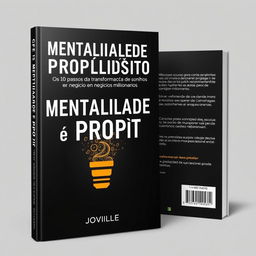 Create a book cover featuring the title 'MENTALIDADE e PROPÓSITO - Os 10 passos da transformação de sonhos em negócios milionários'