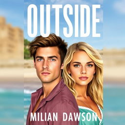 Create a book cover for a novel titled 'Outside'