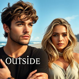 Create a book cover for a novel titled 'Outside'