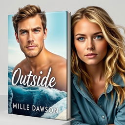 Create a book cover for a novel titled 'Outside'