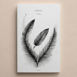 Design a visually striking cover for a poetry book titled 'Mark Symael'. Incorporate elements symbolic of poetry like quills, ink, paper and perhaps a hint of nature to signify creativity.