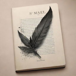 Redesign the cover for a poetry book titled 'Symael'. Integrate elements associated with poetry such as quills, ink, parchment, and a suggestion of nature for a creative touch.