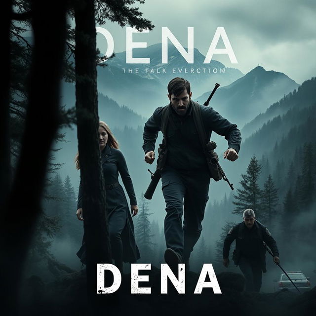 A poster design for the series 'DENA' set in the DENA mountains in Iran