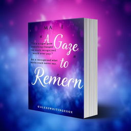 Create a captivating book cover for the title 'A Gaze to Remember'