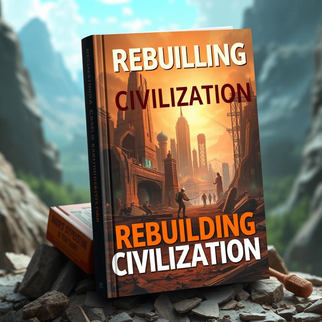 A book cover depicting the rebuilding of civilization