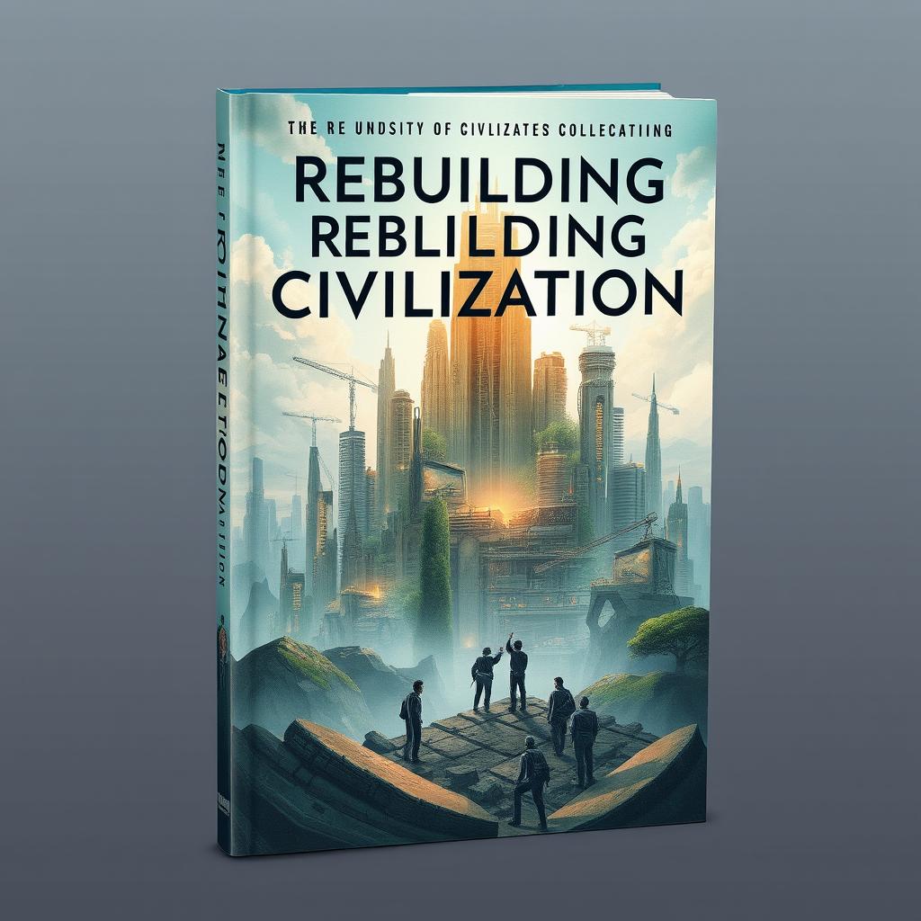 A book cover depicting the rebuilding of civilization