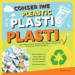 A visually engaging poster promoting the conservation of plastic