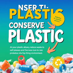 A visually engaging poster promoting the conservation of plastic