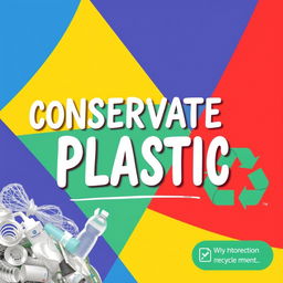 A visually engaging poster promoting the conservation of plastic