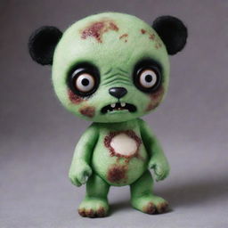 A uniquely scary yet adorable zombie with panda eyes