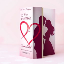 Design a book cover for a romantic novel titled 'Hearts, One Betrothal: A Love Triangle in a Tangle'