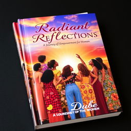 Book cover titled 'Radiant Reflections: A Journey of Empowerment for Women' by Grace Dube