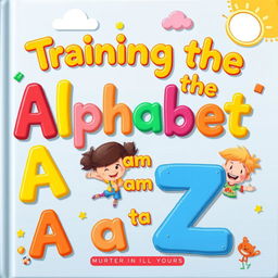 Create a children's book cover titled 'Training the Alphabet from A to Z'