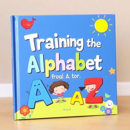 Create a children's book cover titled 'Training the Alphabet from A to Z'