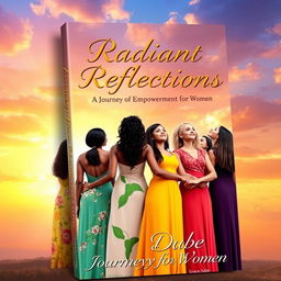 Design a book cover titled 'Radiant Reflections: A Journey of Empowerment for Women' by Grace Dube