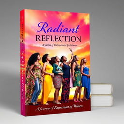 Design a book cover titled 'Radiant Reflections: A Journey of Empowerment for Women' by Grace Dube