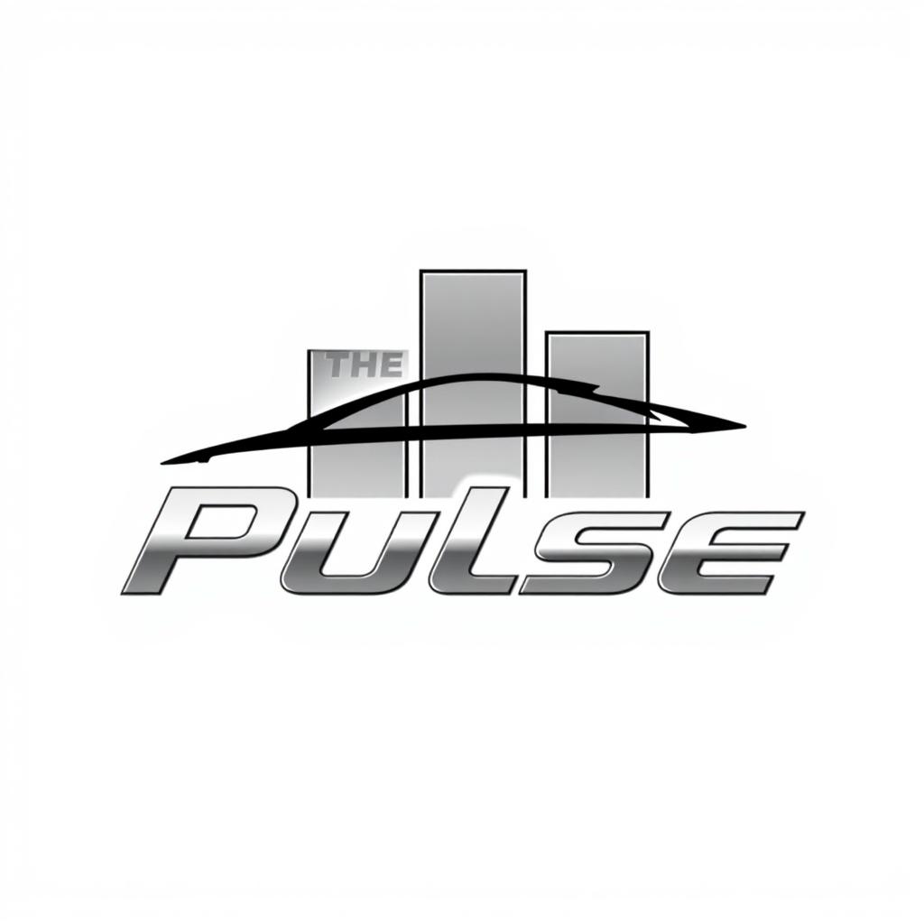 Create a logo for The Pulse car company featuring three bars