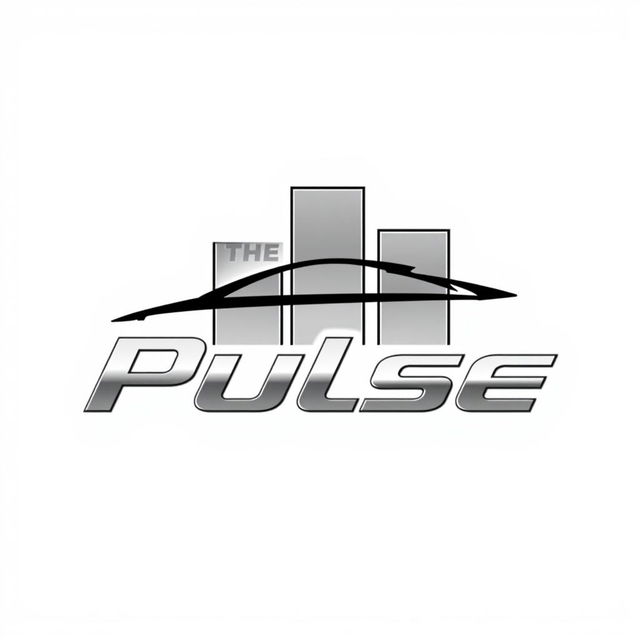 Create a logo for The Pulse car company featuring three bars