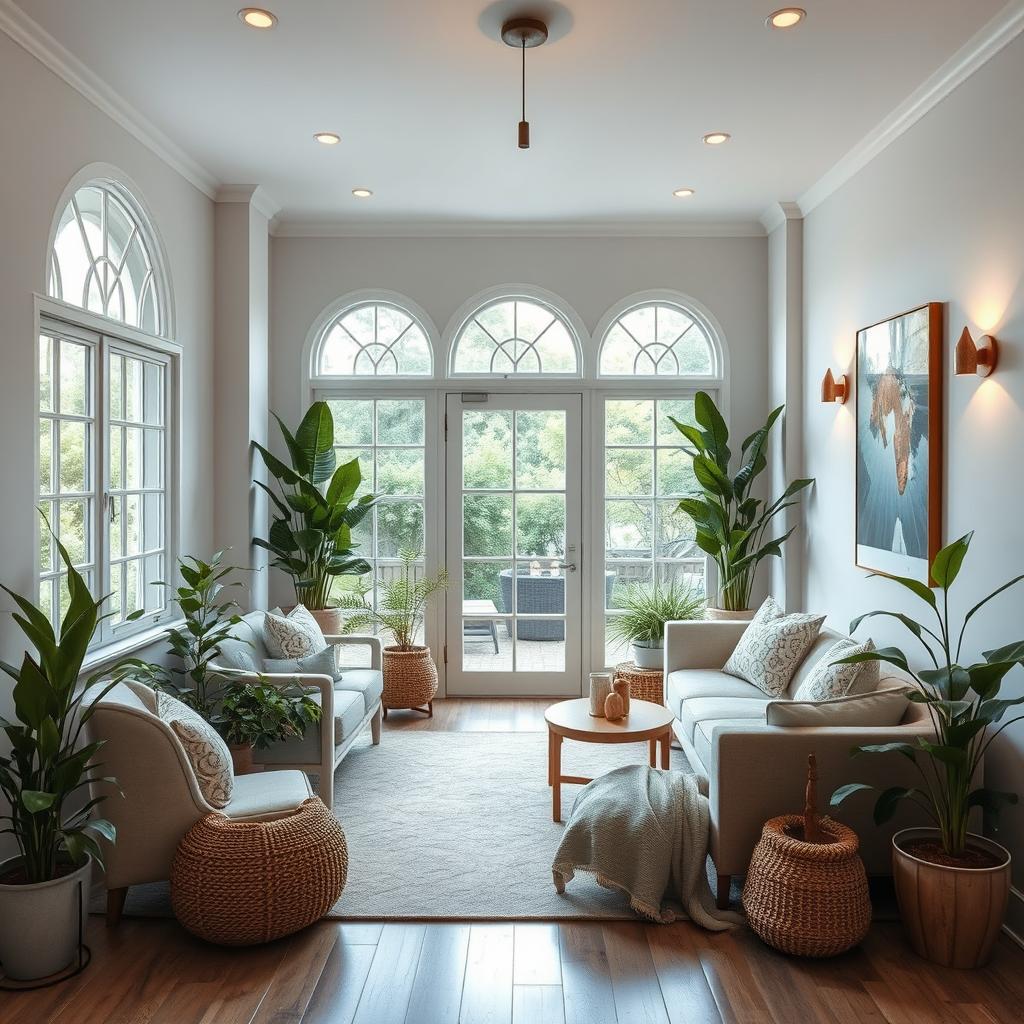 Create a beautiful and serene space inspired by the example image provided