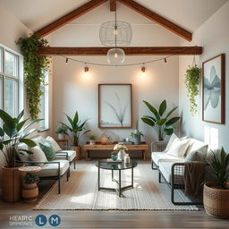 Create a beautiful and serene space inspired by the example image provided