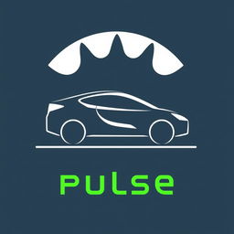 Design a logo symbol for the Pulse car company that reminds everyone of electric and solar cars