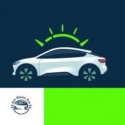 Design a logo symbol for the Pulse car company that reminds everyone of electric and solar cars