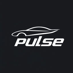 Create a sleek and modern car logo for a brand named 'Pulse'