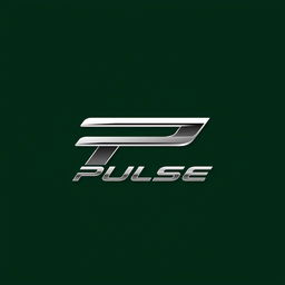 Create a sleek and modern car logo for 'Pulse' that features a stylized 'P' connected to a few bars