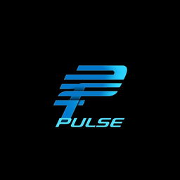 Create a sleek and modern car logo for 'Pulse' that features a stylized 'P' connected to a few bars