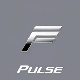 Create a sleek and modern car logo for 'Pulse' that features a stylized 'P' connected to a few bars