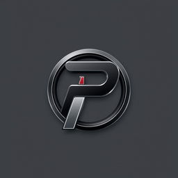 Design a unique car logo for 'Pulse' featuring a stylized 'P' integrated with bars that resemble a pulse or heartbeat