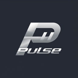 Design a unique car logo for 'Pulse' featuring a stylized 'P' integrated with bars that resemble a pulse or heartbeat