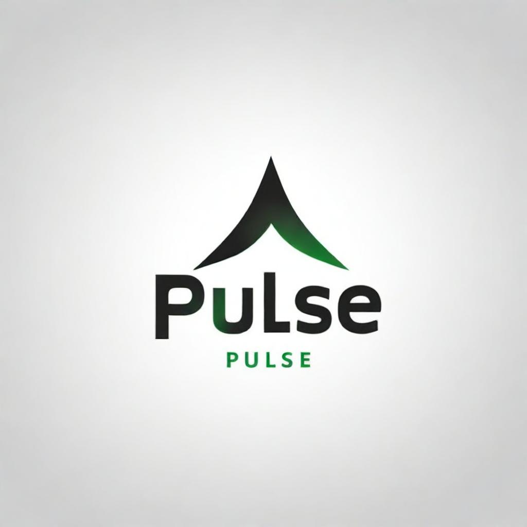 Create a car logo for 'Pulse' that features a stylized 'P' with bars extending from it to form a pulse or heartbeat pattern