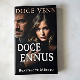 A book cover titled 'Doce Vennus' featuring two men and a woman