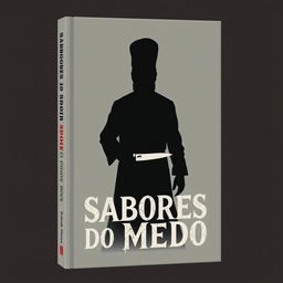 A simple book cover titled 'Sabores do Medo' featuring a sociopathic chef