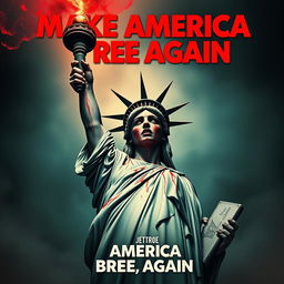 A horror movie poster titled 'MAKE AMERICA BREE AGAIN'