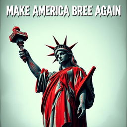 A horror movie poster titled 'MAKE AMERICA BREE AGAIN'