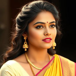 Create an image of a girl with a body structure similar to Malayalam actress Mia George