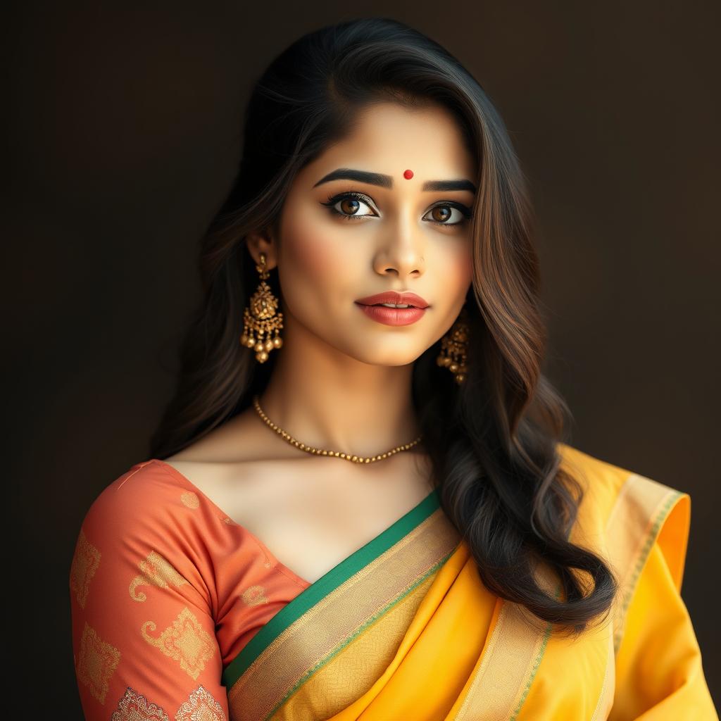 Create an image of a girl with a body structure similar to Malayalam actress Mia George