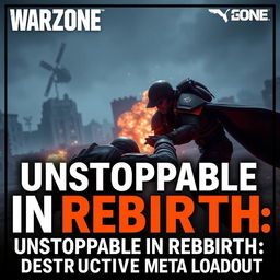 A thumbnail for Warzone gameplay featuring two players in Rebirth Island, one reviving the other in the middle of an intense battle