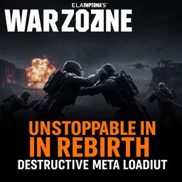 A thumbnail for Warzone gameplay featuring two players in Rebirth Island, one reviving the other in the middle of an intense battle