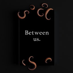 A simple black book cover design with the title 'Between us