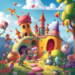 Create a vibrant and imaginative scene that captures the essence of creativity and wonder